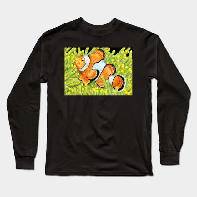 Clownfish Long Sleeve T-Shirt by Tim Jeffs Art